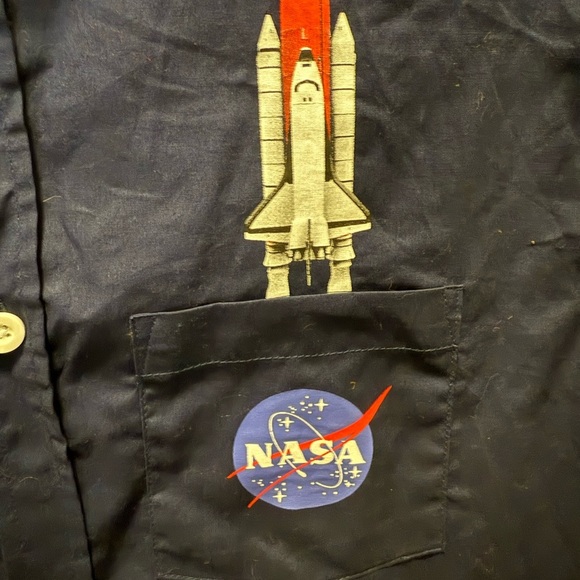 Fifth Sun Navy Space Shuttle Men's Shirt Size Medium - Picture 4 of 6